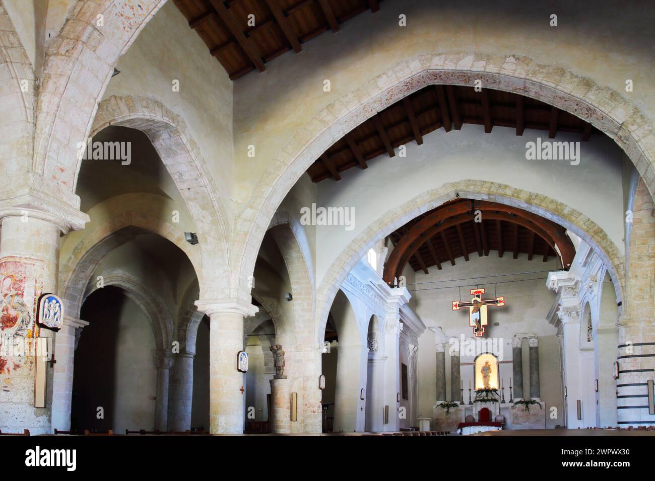 Blick auf die Caltabellotta Kathedrale von Maria Santissima Assunta (Kathedrale von Triokala), Sizilien, Italien Stockfoto