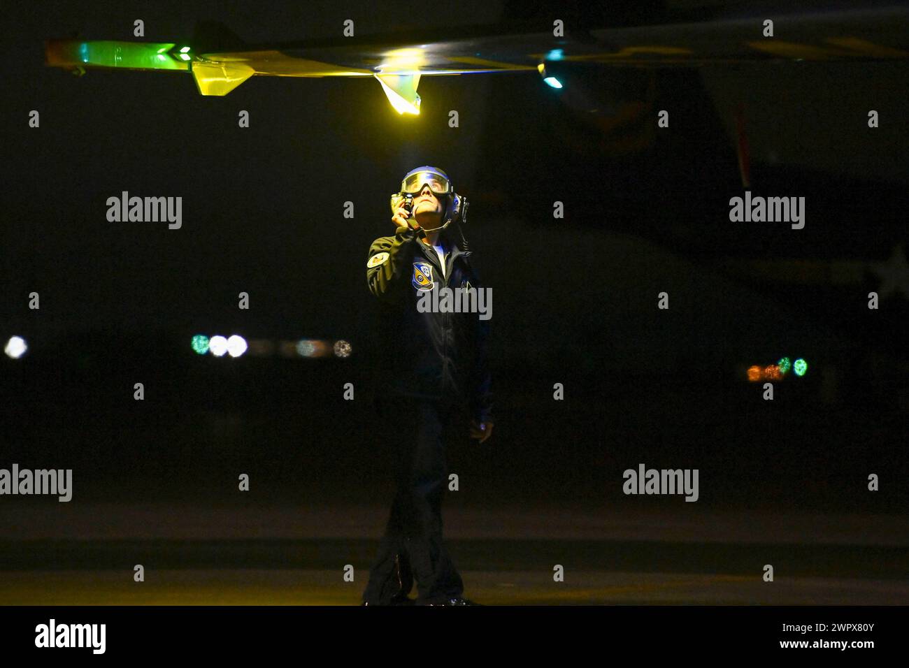 El Centro, Kalifornien, USA. Februar 2024. Die Blue Angels führen derzeit Wintertrainings in der Naval Air Facility (NAF) El Centro, Kalifornien, durch, um die kommende Flugschau-Saison 2024 vorzubereiten. (Foto: Crayton Agnew) (Foto: © U.S. Navy/ZUMA Press Wire) NUR REDAKTIONELLE VERWENDUNG! Nicht für kommerzielle ZWECKE! Stockfoto