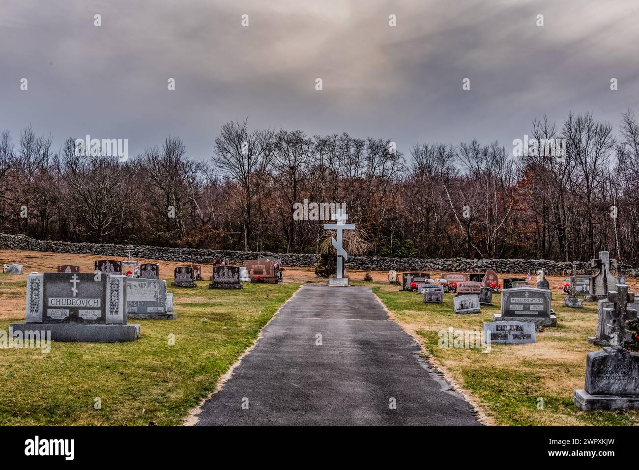 St. Peter und Paul Orthodoxer Friedhof, Centralia Pennsylvania USA Stockfoto