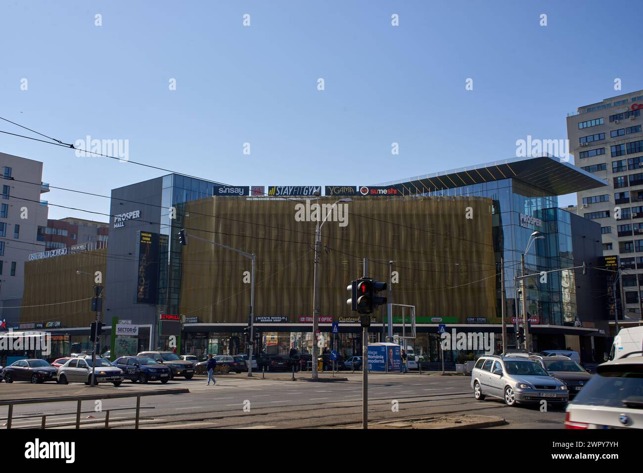 Bukarest, Rumänien - 03. März 2024: Prosper Mall, Einkaufszentrum in Bukarest. Stockfoto