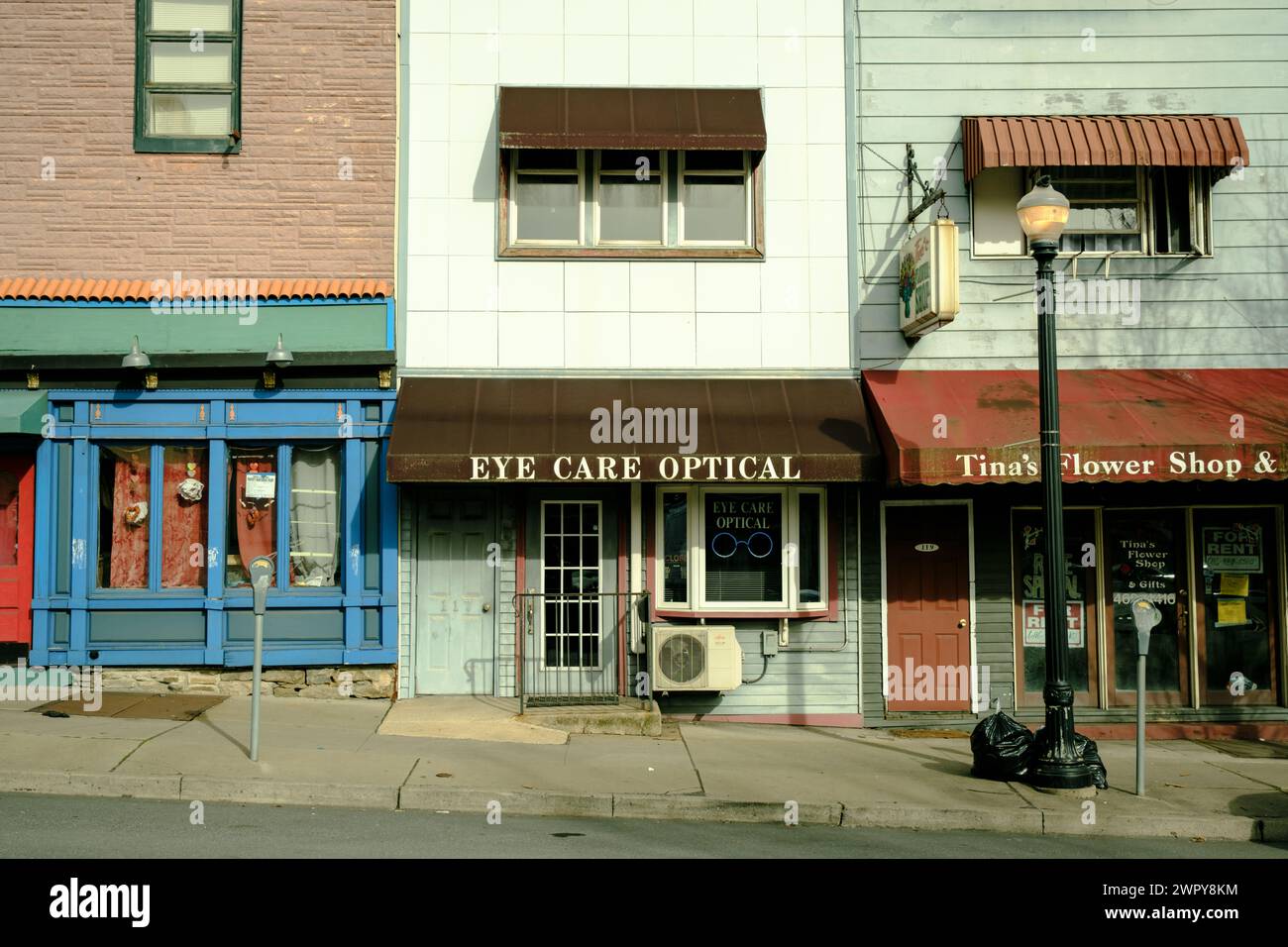 Eye Care Optical Vintage-Schild, Shenandoah, Pennsylvania Stockfoto