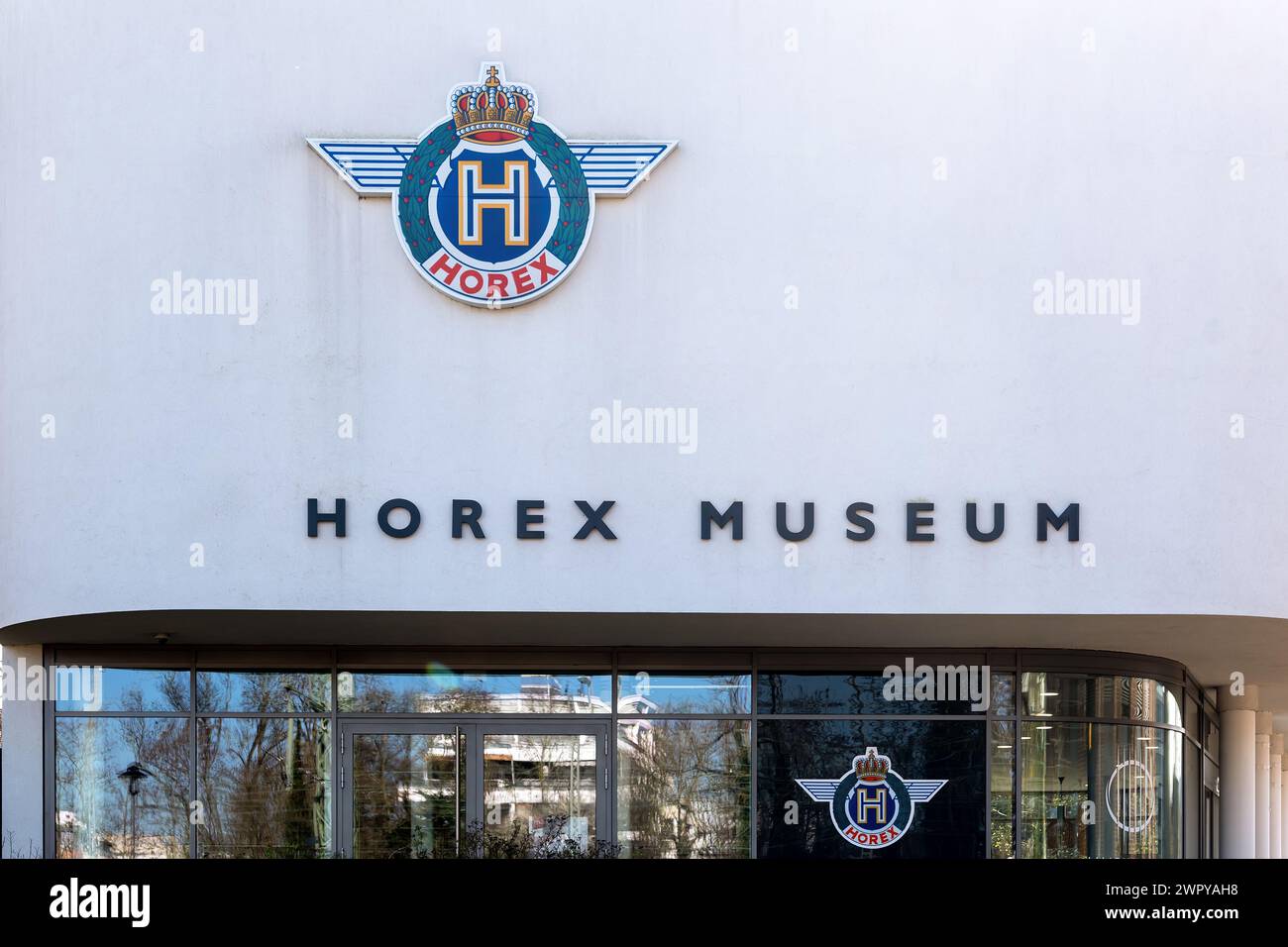 Bad Homburg, Deutschland, 03-2024: Das Horex Museum in Bad Homburg ist ein Museum der deutschen Motorradmarke Horex. Stockfoto