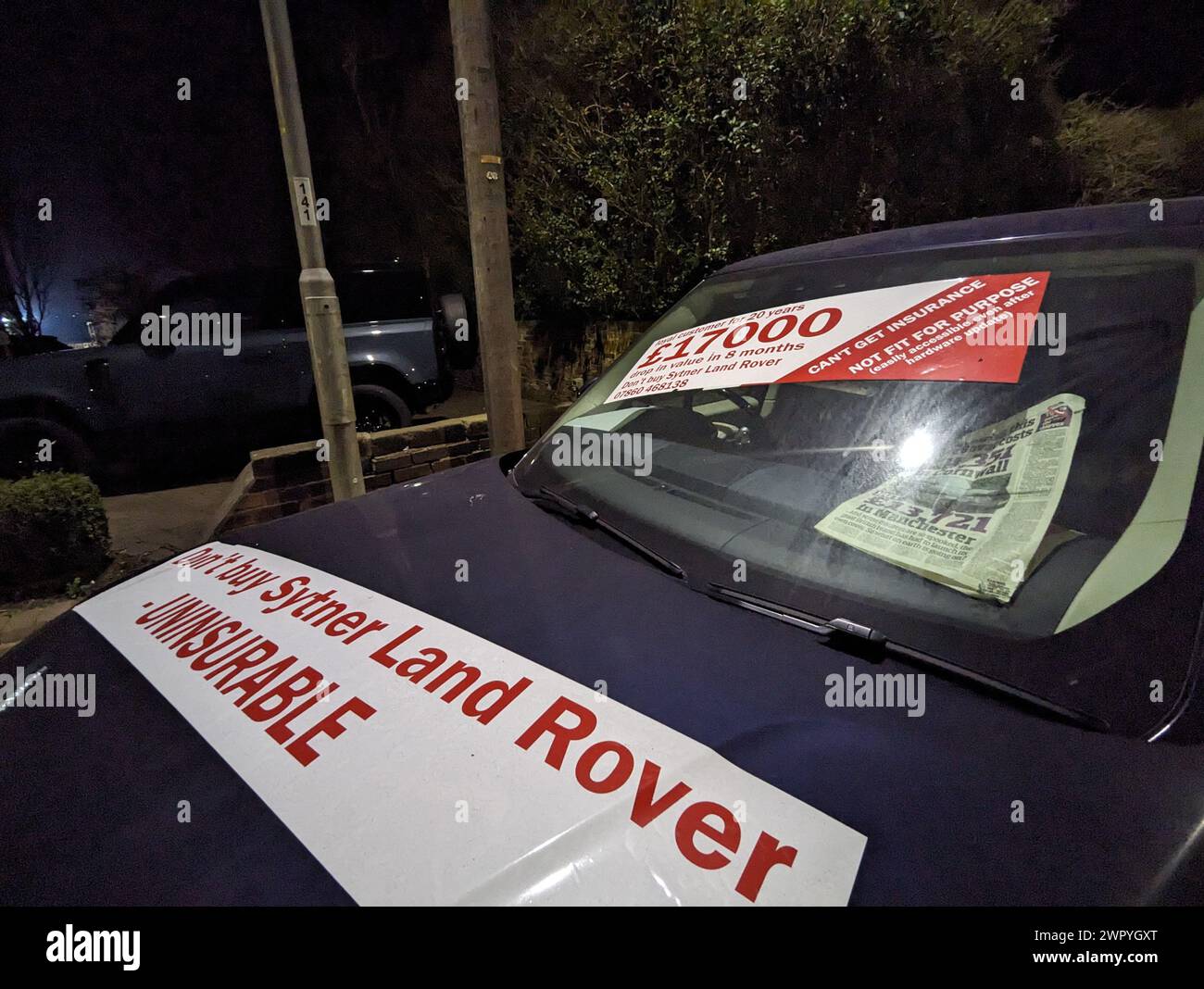 Land Rover Versicherungsskandal Stockfoto