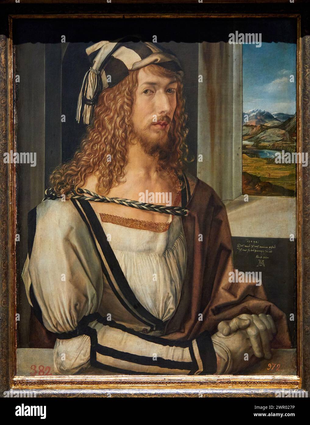 „Selbstporträt“, 1498, DÜRER, ALBRECHT, Alberto Durero, Prado Museum, Madrid, Spanien, Europa Stockfoto
