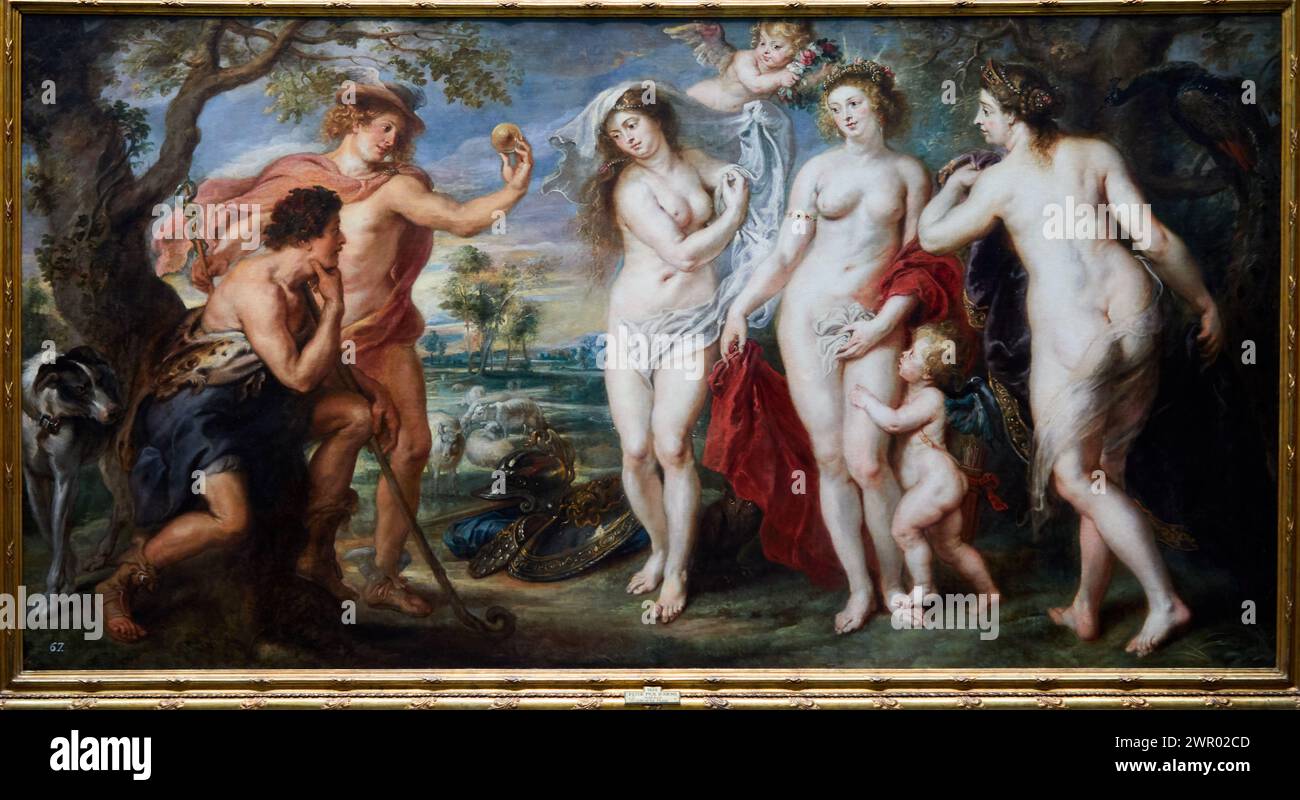 "Das Gericht von Paris", 1638, Peter Paul Rubens, Prado Museum, Madrid, Spanien, Europa Stockfoto