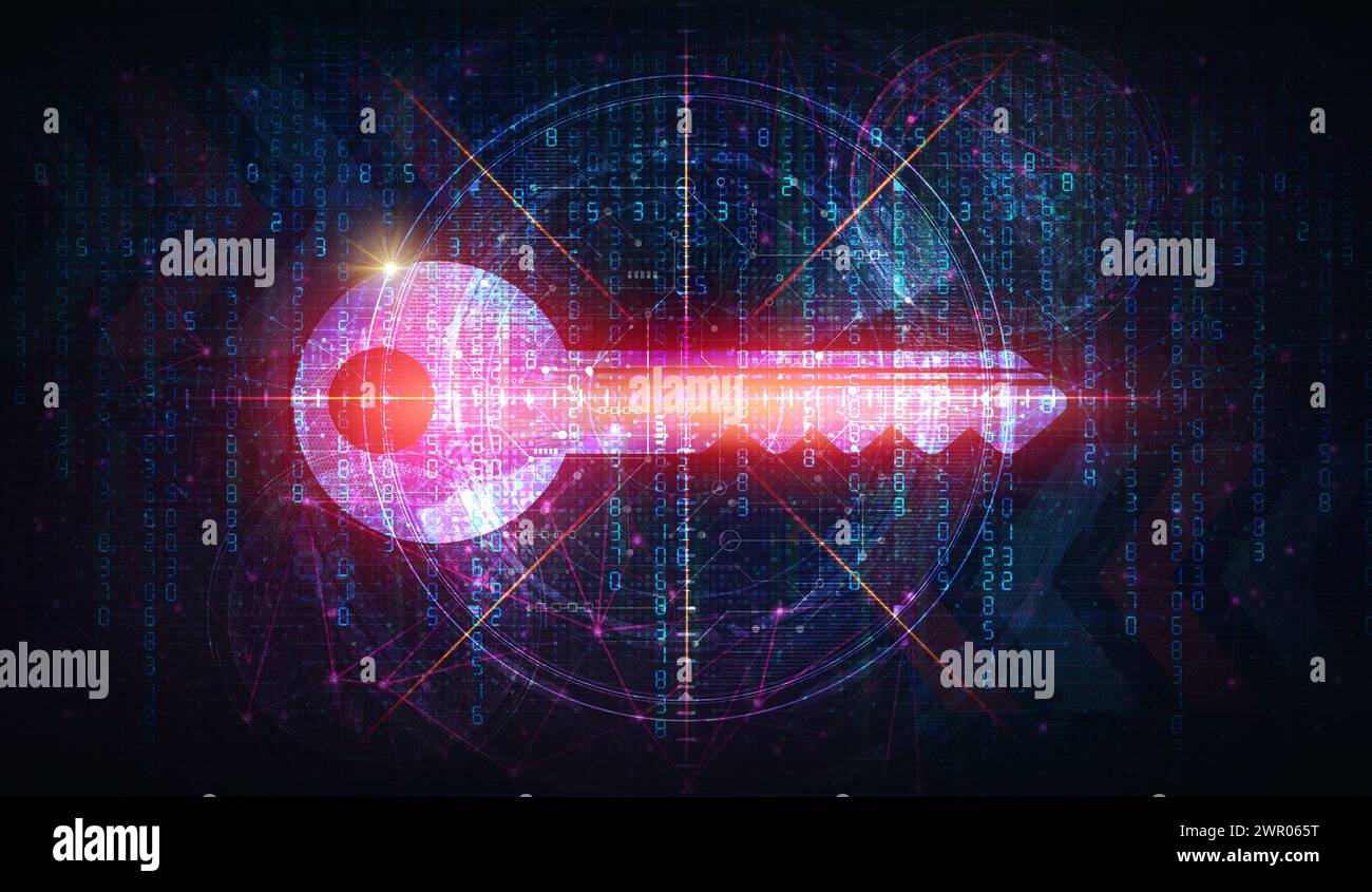 Datenschutz – Praktiken und Strategien, die implementiert werden, um persönliche und sensible Informationen vor unberechtigtem Umgang zu schützen – Conceptual Illustrati Stockfoto