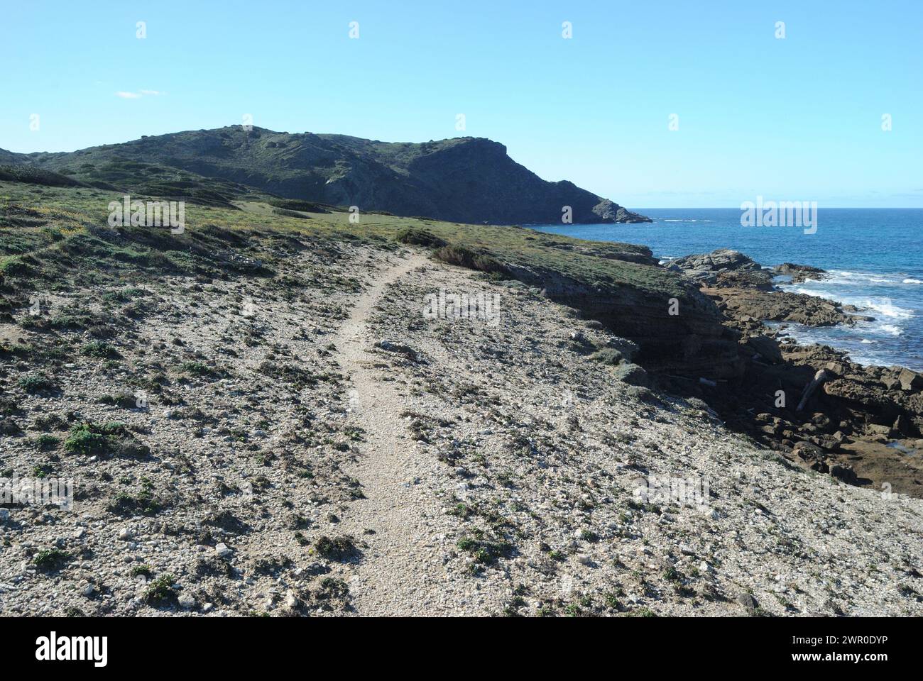 Die Nurra-Küste zwischen Rena Maiore und Monte Rugginosu Stockfoto
