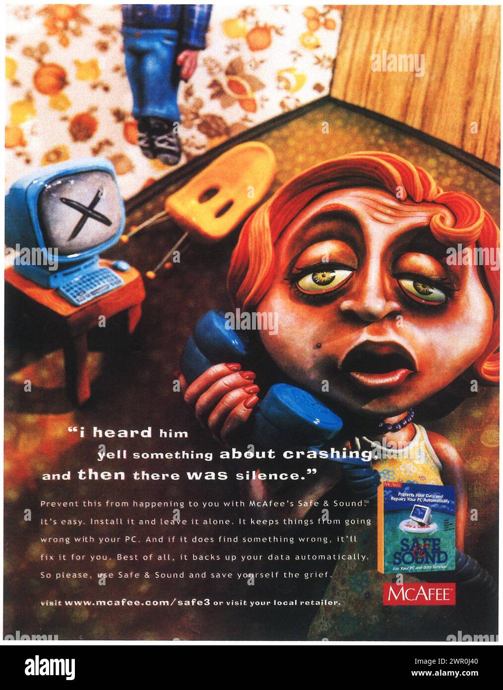 1998 McAfee Werbung Stockfoto