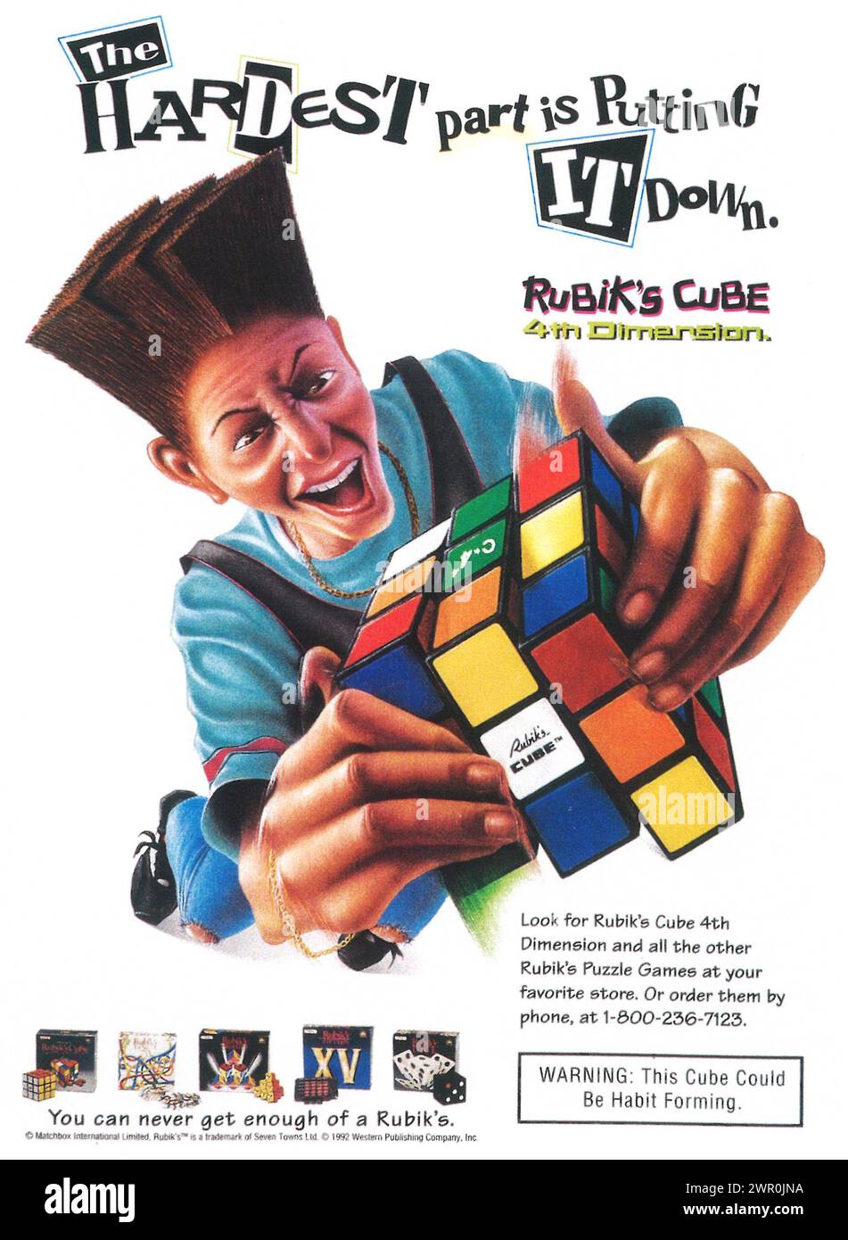 1992 Rubik's Cube Ad Stockfoto