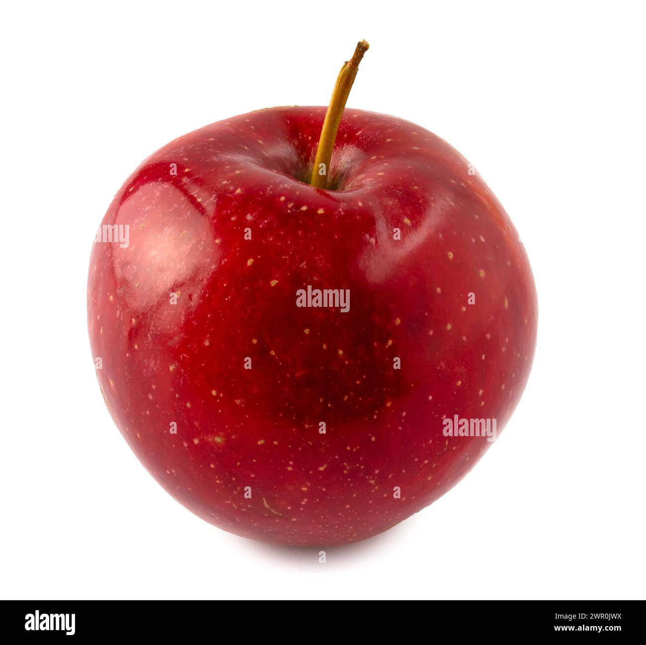 Roter Apfel isoliert auf weißem Hintergrund. Mit Beschneidungspfad. Stockfoto