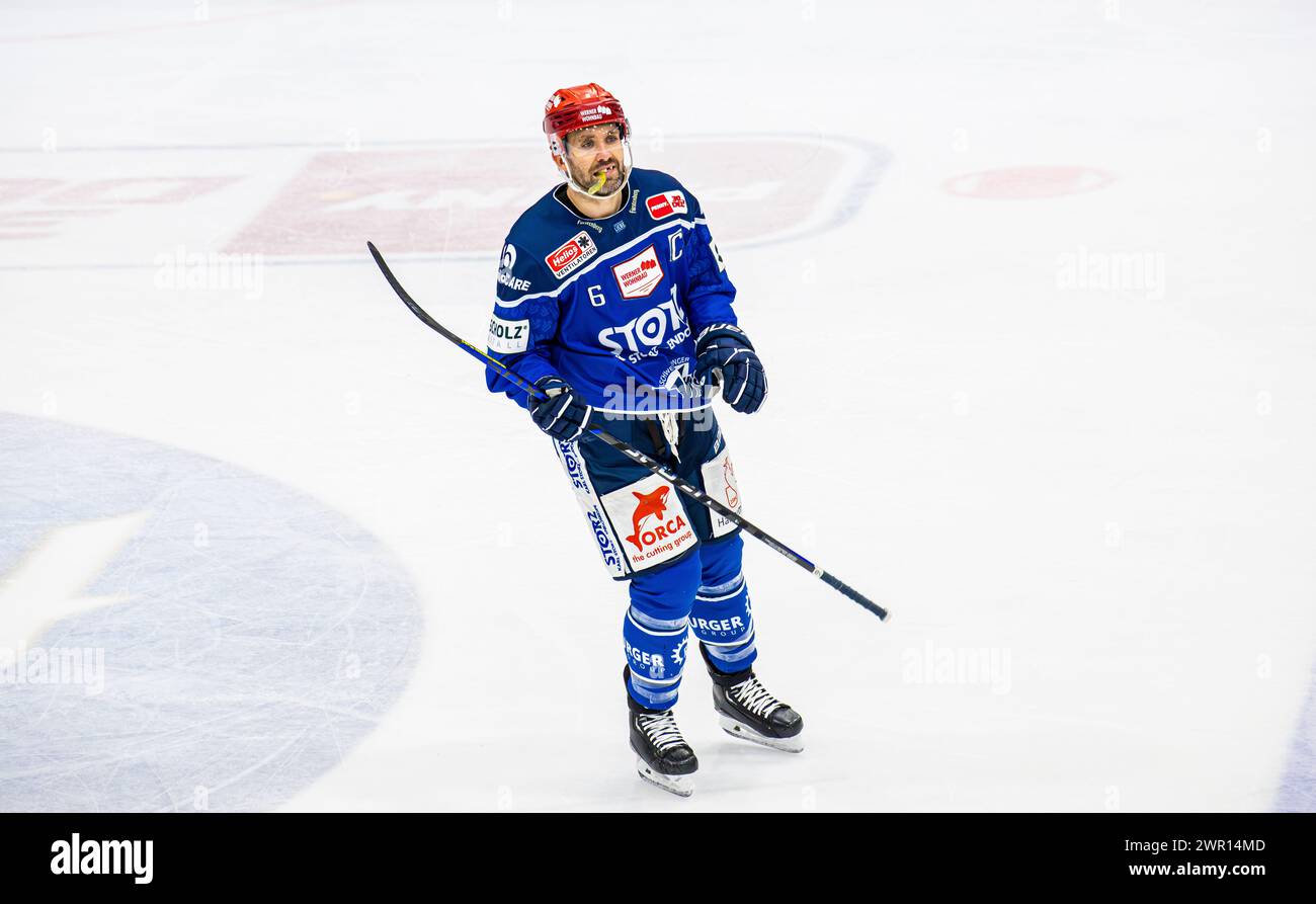 #6 Daryl Boyle, Verteidiger und Captain Schwenninger Wild Wings. (Villingen-Schwenningen, Deutschland, 29.10.2023) Stockfoto