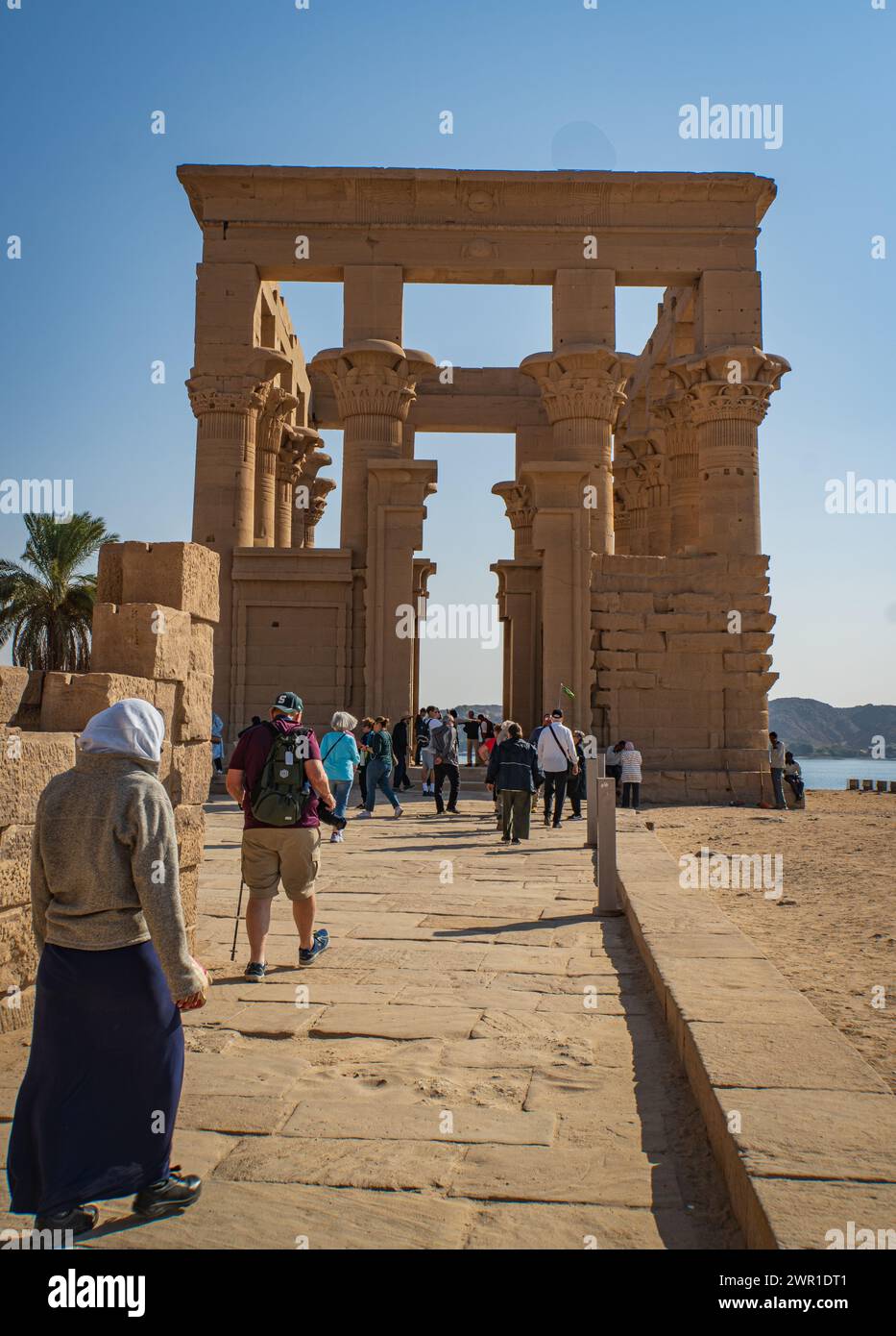 Philae-Tempel: Tempel, der Isis gewidmet ist, einer Zauberin, die als Geber des Lebens, Beschützerin der Könige und Mutter Gottes bekannt ist Stockfoto
