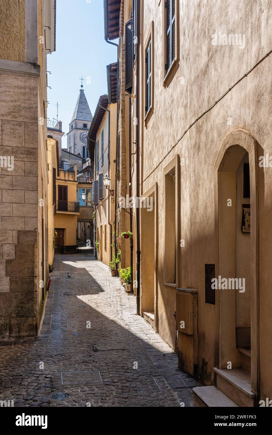 Malerische Sehenswürdigkeit im Dorf Ponzano Romano, Provinz Rom, Latium, Italien. Stockfoto