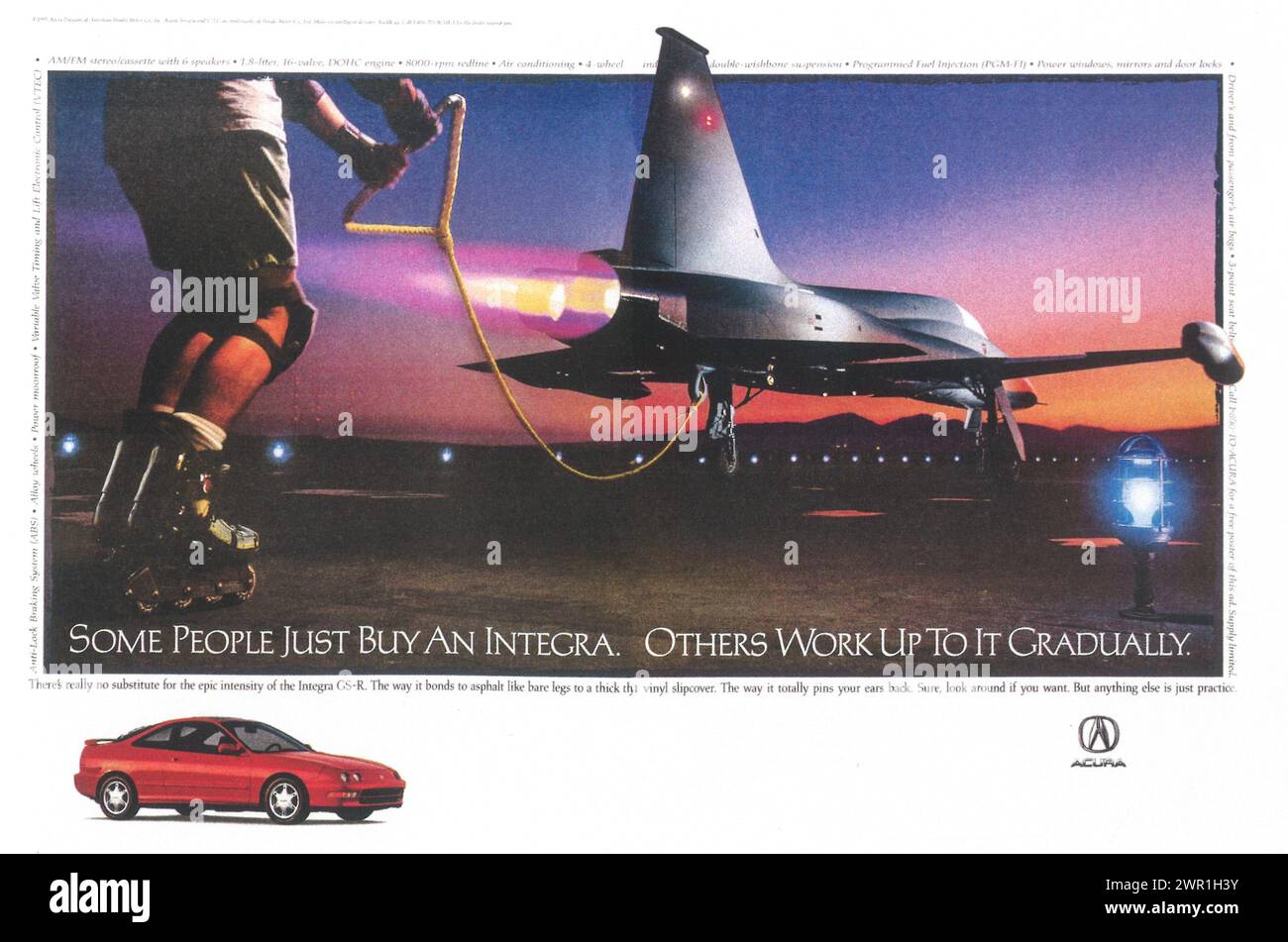 1995 Acura Integra GS-R Printwerbung. Mit Joe Barabans Fotografie Stockfoto