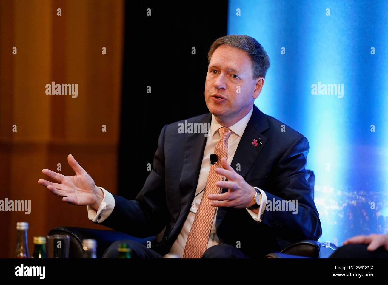 New York, New York USA 03/08/2024 CEO de Beers Group Al Cook beim de Beers Group Ambassadors' Breakfast am 8. März 2024 im Sofitel Hotel in New York, NY. Foto von Jennifer Graylock-Graylock.com Stockfoto