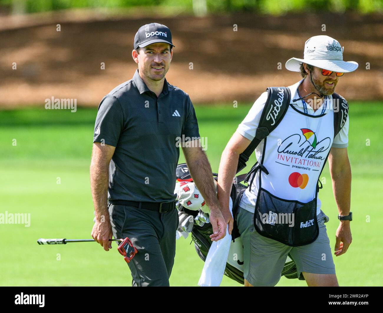 Orlando, FL, USA. März 2024. Nick Taylor aus Kanada auf Platz 1Fairway während der Finalrunde des Arnold Palmer Invitational präsentiert von Mastercard im Arnold Palmer's Bay Hill Club & Lodge in Orlando, FL. Romeo T Guzman/CSM/Alamy Live News Credit: CAL Sport Media/Alamy Live News Stockfoto