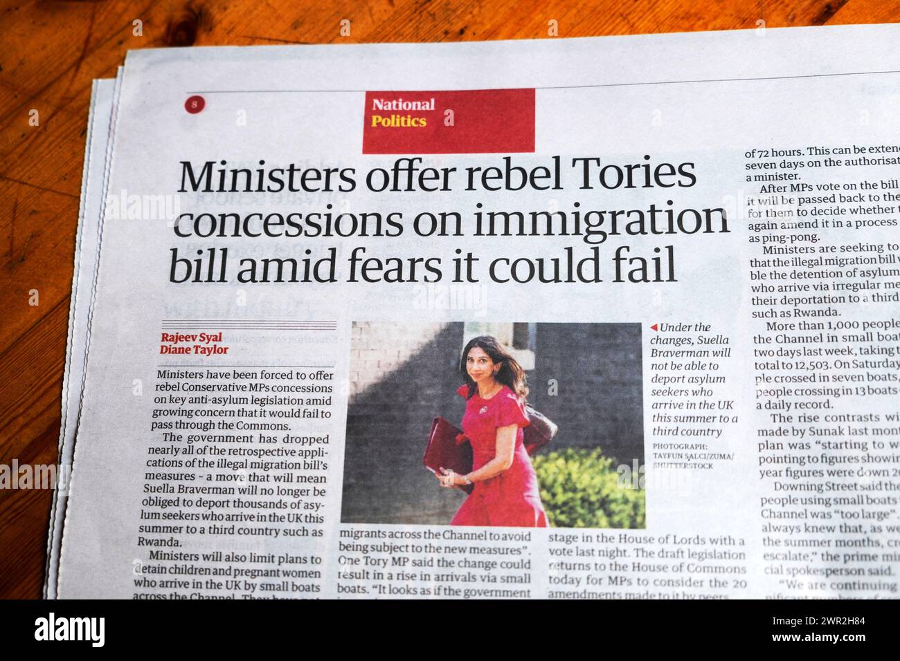 Britische Regierung "die Minister bieten Rebellen-Tories Zugeständnisse bei der Einwanderungsgesetzgebung an, da sie befürchten, dass es scheitern könnte" 11. Juli 2023 London England Großbritannien Stockfoto