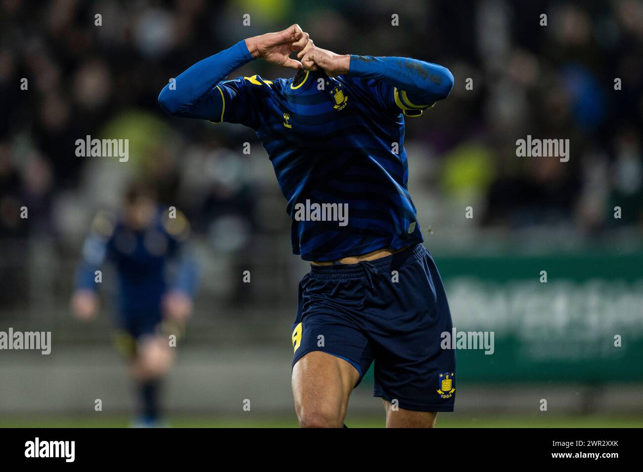 Viborg, Dänemark. März 2024. OHI Omoijuanfo (9) von Broendby IF erzielte 1-2 Punkte während des 3F Superliga-Spiels zwischen Viborg FF und Broendby IF in der Energy Viborg Arena in Viborg. (Foto: Gonzales Photo/Alamy Live News Stockfoto