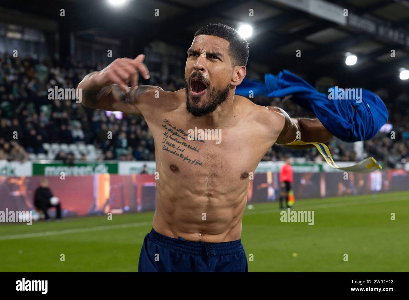 Viborg, Dänemark. März 2024. OHI Omoijuanfo (9) von Broendby IF erzielte 1-2 Punkte während des 3F Superliga-Spiels zwischen Viborg FF und Broendby IF in der Energy Viborg Arena in Viborg. (Foto: Gonzales Photo/Alamy Live News Stockfoto