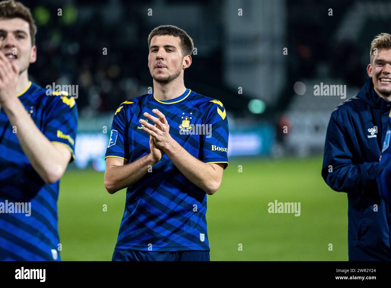 Viborg, Dänemark. März 2024. Jordi Vanlerberghe von Broendby, WENN er nach dem 3F Superliga-Spiel zwischen Viborg FF und Broendby IF in der Energy Viborg Arena in Viborg gesehen wurde. (Foto: Gonzales Photo/Alamy Live News Stockfoto