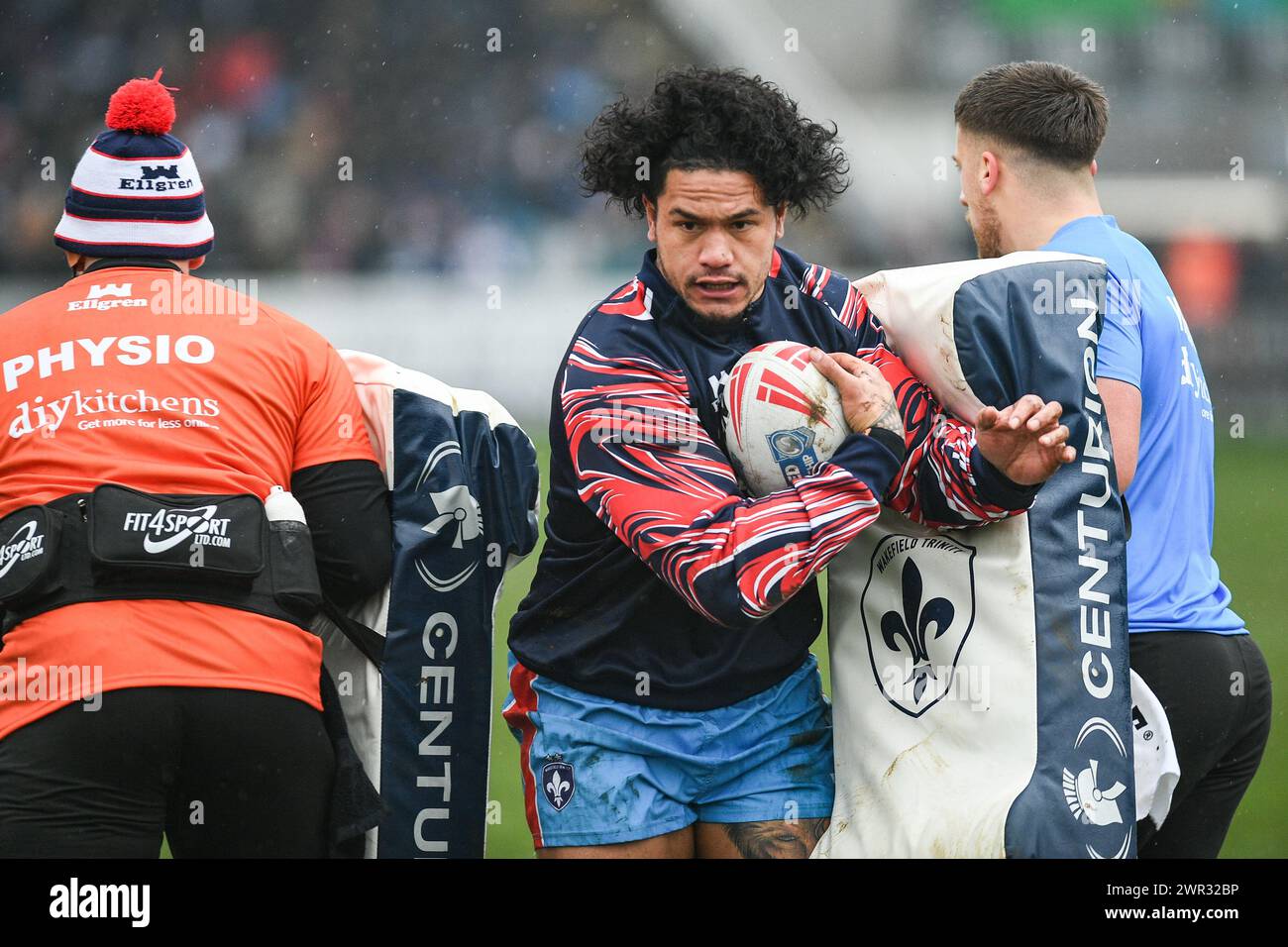 Featherstone, Großbritannien. März 2024. Renouf Atoni von Wakefield Trinity. Rugby League Betfred Challenge Cup, Featherstone Rovers vs Wakefield Trinity im Millennium Stadium, Featherstone, UK Credit: Dean Williams/Alamy Live News Stockfoto
