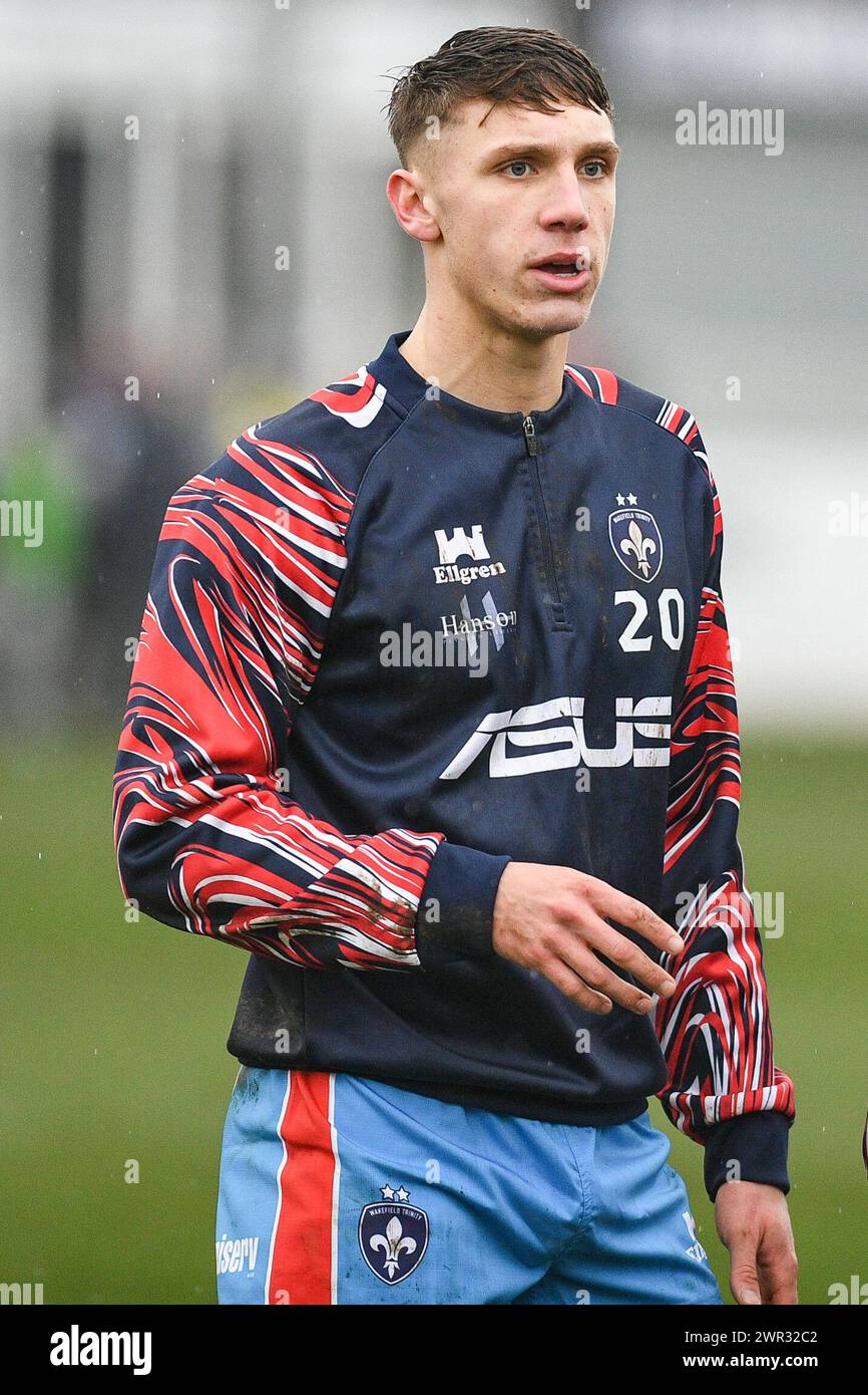 Featherstone, Großbritannien. März 2024. Wakefield Trinity's Noah Booth. Rugby League Betfred Challenge Cup, Featherstone Rovers vs Wakefield Trinity im Millennium Stadium, Featherstone, UK Credit: Dean Williams/Alamy Live News Stockfoto