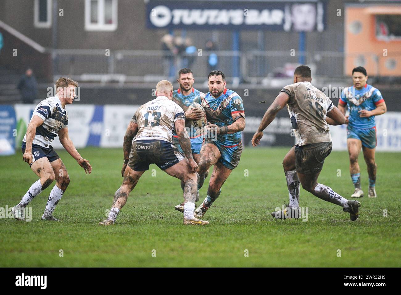 Featherstone, Großbritannien. März 2024. Josh Bowden von Wakefield Trinity in Aktion. Rugby League Betfred Challenge Cup, Featherstone Rovers vs Wakefield Trinity im Millennium Stadium, Featherstone, UK Credit: Dean Williams/Alamy Live News Stockfoto