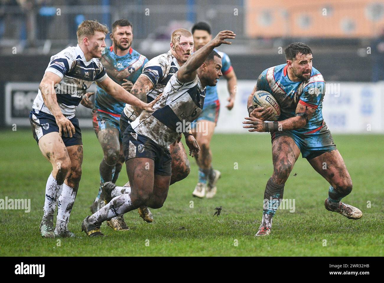 Featherstone, Großbritannien. März 2024. Josh Bowden von Wakefield Trinity in Aktion. Rugby League Betfred Challenge Cup, Featherstone Rovers vs Wakefield Trinity im Millennium Stadium, Featherstone, UK Credit: Dean Williams/Alamy Live News Stockfoto