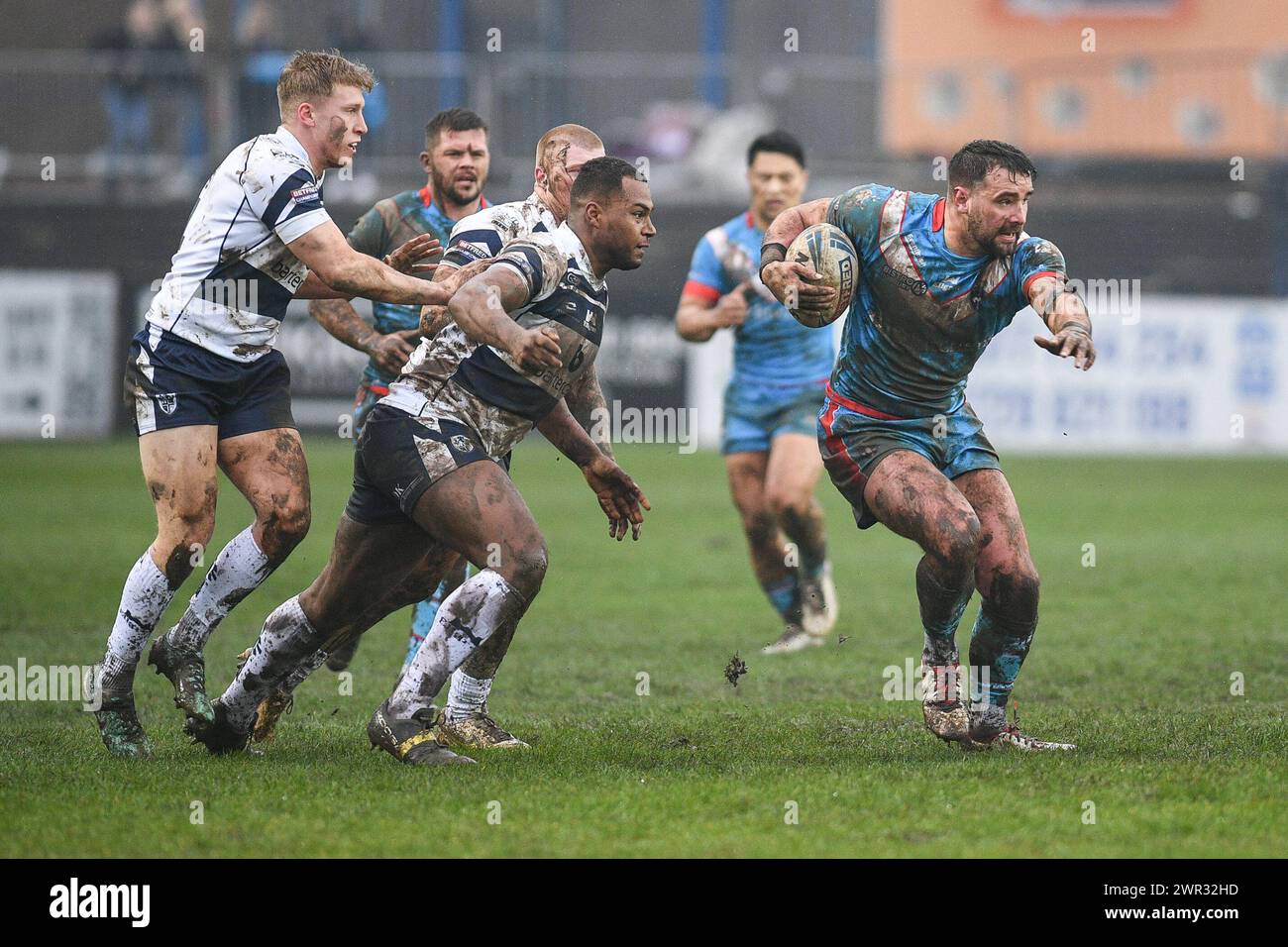 Featherstone, Großbritannien. März 2024. Josh Bowden von Wakefield Trinity in Aktion. Rugby League Betfred Challenge Cup, Featherstone Rovers vs Wakefield Trinity im Millennium Stadium, Featherstone, UK Credit: Dean Williams/Alamy Live News Stockfoto