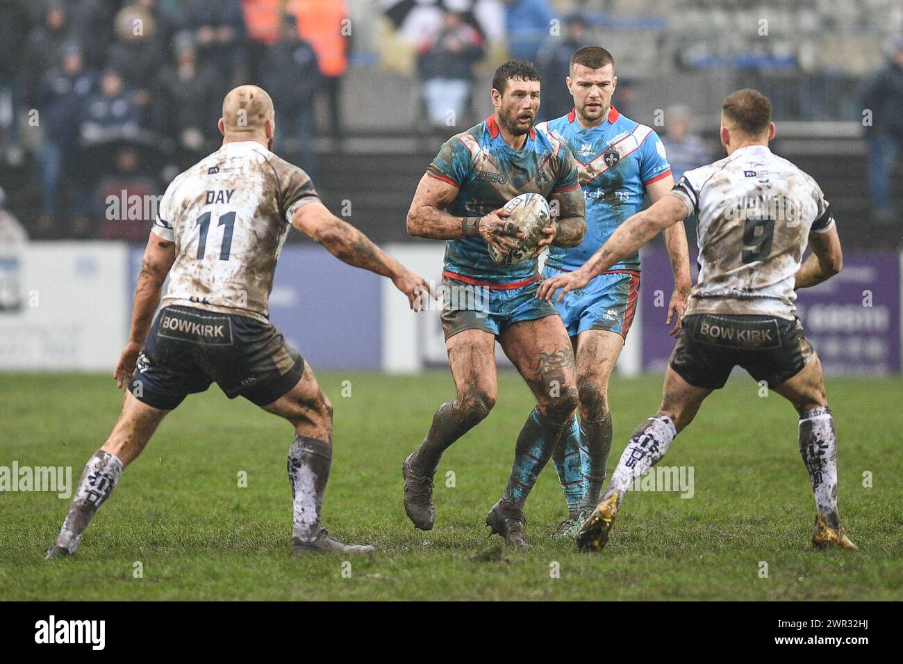 Featherstone, Großbritannien. März 2024. Wakefield Trinity's Jay Pitts in Aktion. Rugby League Betfred Challenge Cup, Featherstone Rovers vs Wakefield Trinity im Millennium Stadium, Featherstone, UK Credit: Dean Williams/Alamy Live News Stockfoto