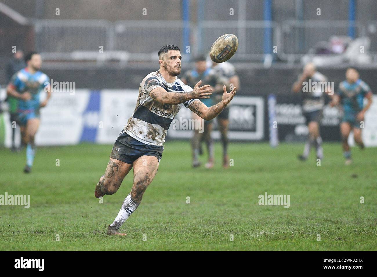 Featherstone, Großbritannien. März 2024. Caleb Aekins von Featherstone Rovers. Rugby League Betfred Challenge Cup, Featherstone Rovers vs Wakefield Trinity im Millennium Stadium, Featherstone, UK Credit: Dean Williams/Alamy Live News Stockfoto