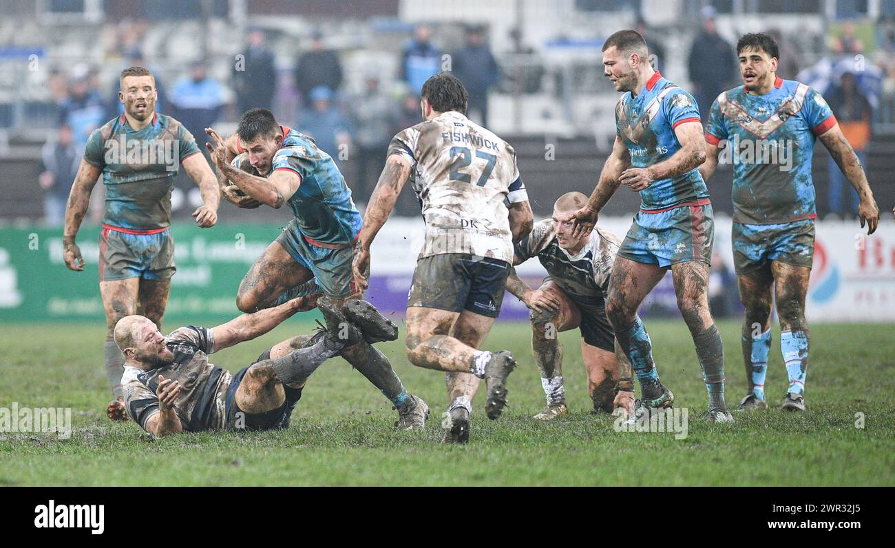 Featherstone, Großbritannien. März 2024. Oliver Pratt von Wakefield Trinity. Rugby League Betfred Challenge Cup, Featherstone Rovers vs Wakefield Trinity im Millennium Stadium, Featherstone, UK Credit: Dean Williams/Alamy Live News Stockfoto