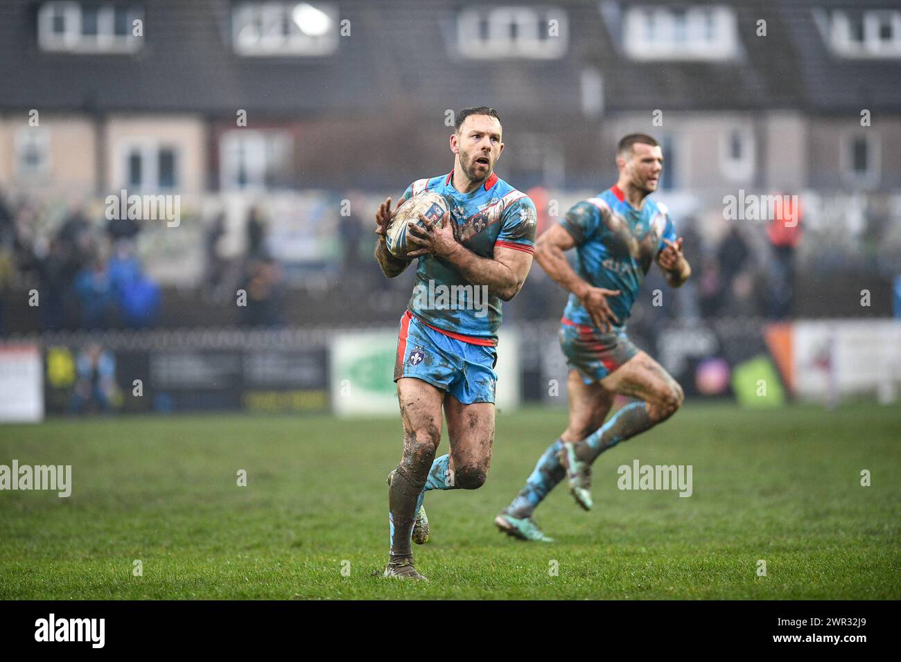 Featherstone, Großbritannien. März 2024. Wakefield Trinity's Luke Gale in Aktion. Rugby League Betfred Challenge Cup, Featherstone Rovers vs Wakefield Trinity im Millennium Stadium, Featherstone, UK Credit: Dean Williams/Alamy Live News Stockfoto