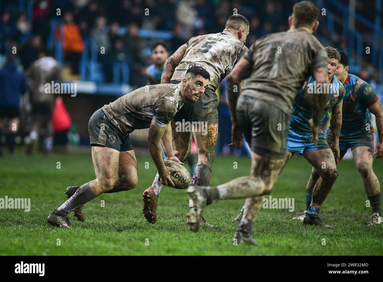 Featherstone, Großbritannien. März 2024. Caleb Aekins von Featherstone Rovers in Aktion. Rugby League Betfred Challenge Cup, Featherstone Rovers vs Wakefield Trinity im Millennium Stadium, Featherstone, UK Credit: Dean Williams/Alamy Live News Stockfoto