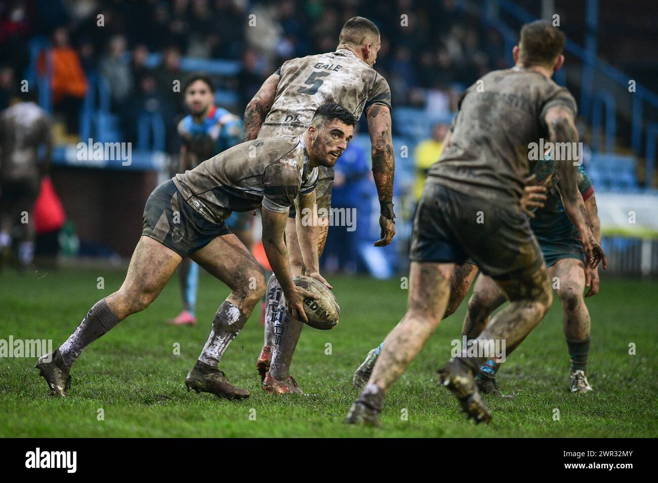 Featherstone, Großbritannien. März 2024. Caleb Aekins von Featherstone Rovers in Aktion. Rugby League Betfred Challenge Cup, Featherstone Rovers vs Wakefield Trinity im Millennium Stadium, Featherstone, UK Credit: Dean Williams/Alamy Live News Stockfoto