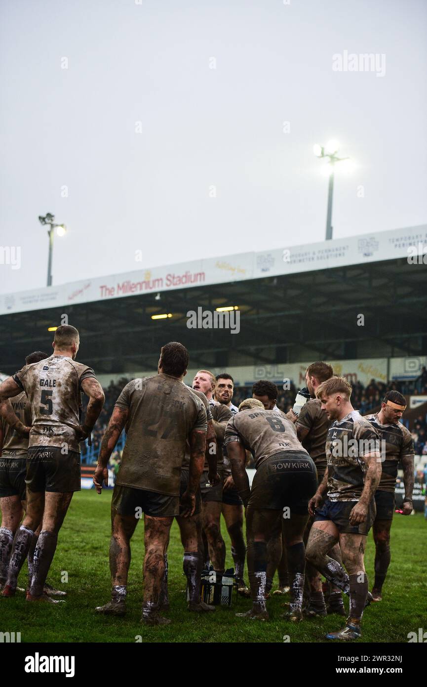 Featherstone, Großbritannien. März 2024. Featherstone Rover. Rugby League Betfred Challenge Cup, Featherstone Rovers vs Wakefield Trinity im Millennium Stadium, Featherstone, UK Credit: Dean Williams/Alamy Live News Stockfoto