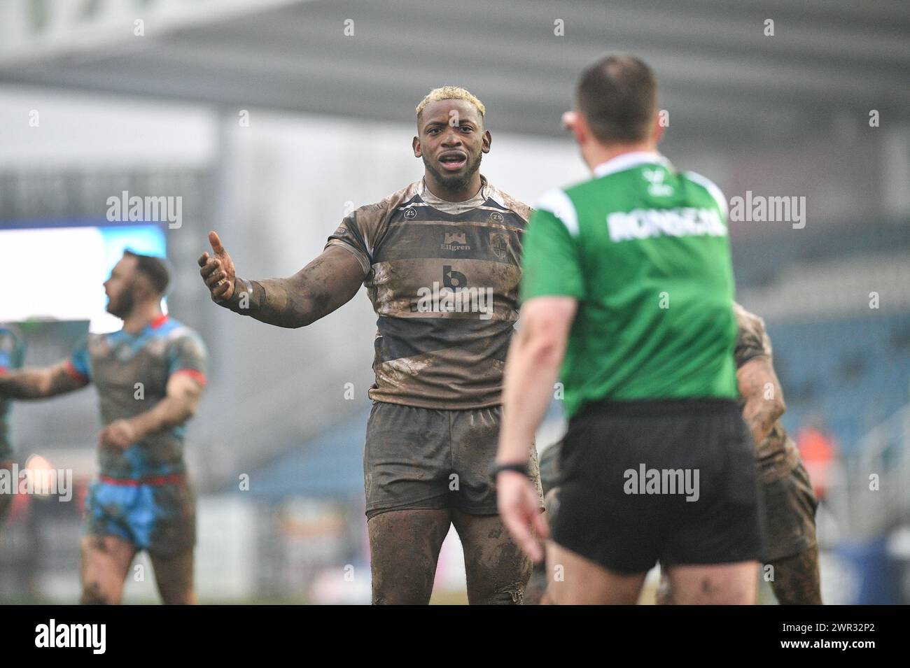 Featherstone, Großbritannien. März 2024. Gadwin Springer von Featherstone Rovers. Rugby League Betfred Challenge Cup, Featherstone Rovers vs Wakefield Trinity im Millennium Stadium, Featherstone, UK Credit: Dean Williams/Alamy Live News Stockfoto