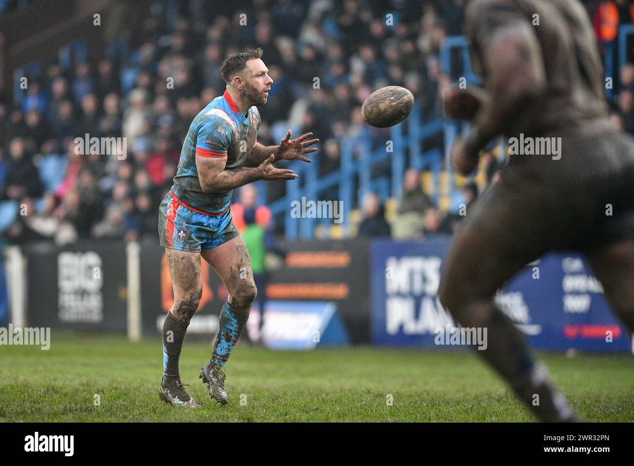 Featherstone, Großbritannien. März 2024. Wakefield Trinity's Luke Gale. Rugby League Betfred Challenge Cup, Featherstone Rovers vs Wakefield Trinity im Millennium Stadium, Featherstone, UK Credit: Dean Williams/Alamy Live News Stockfoto