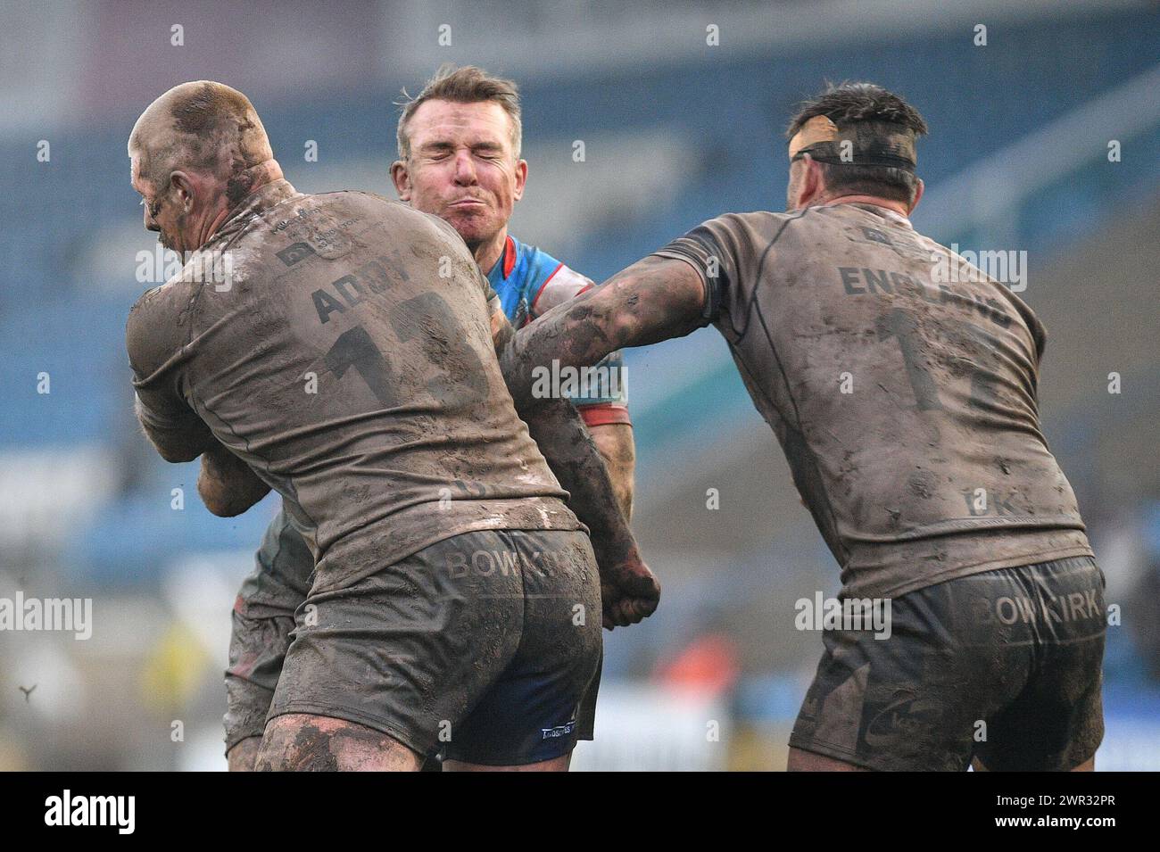 Featherstone, Großbritannien. März 2024. Wakefield Trinity's Matty Ashurst in Aktion. Rugby League Betfred Challenge Cup, Featherstone Rovers vs Wakefield Trinity im Millennium Stadium, Featherstone, UK Credit: Dean Williams/Alamy Live News Stockfoto