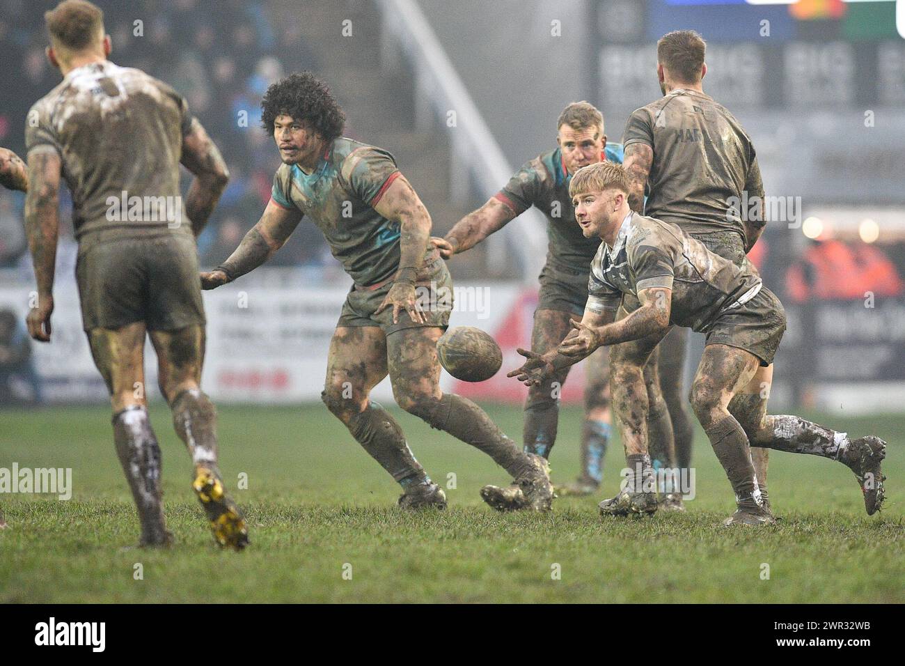 Featherstone, Großbritannien. März 2024. Thomas Lacans von den Featherstone Rovers. Rugby League Betfred Challenge Cup, Featherstone Rovers vs Wakefield Trinity im Millennium Stadium, Featherstone, UK Credit: Dean Williams/Alamy Live News Stockfoto