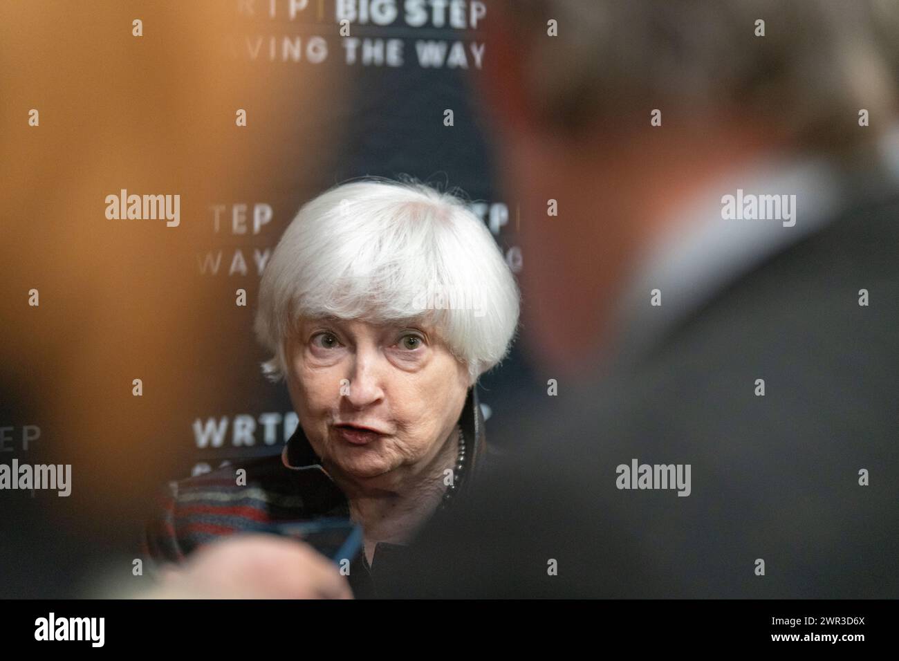 Nahporträt von Janet Yellen, US-Finanzministerin Stockfoto