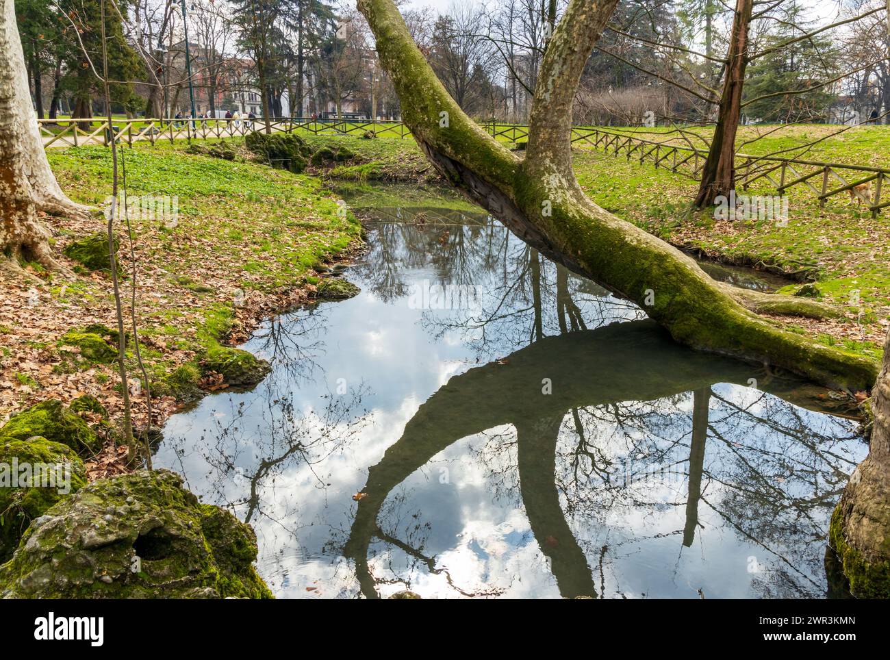 Sempione Park (Parco Sempione) in Mailand, Italien Stockfoto
