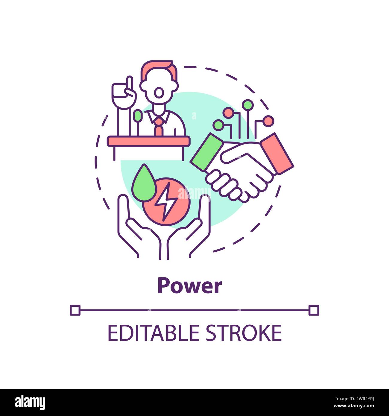 Symbol „Power Multi Color Concept“ Stock Vektor