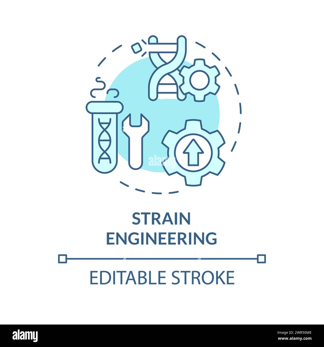 Symbol für das sanfte blaue Konzept von Dehnung Stock Vektor