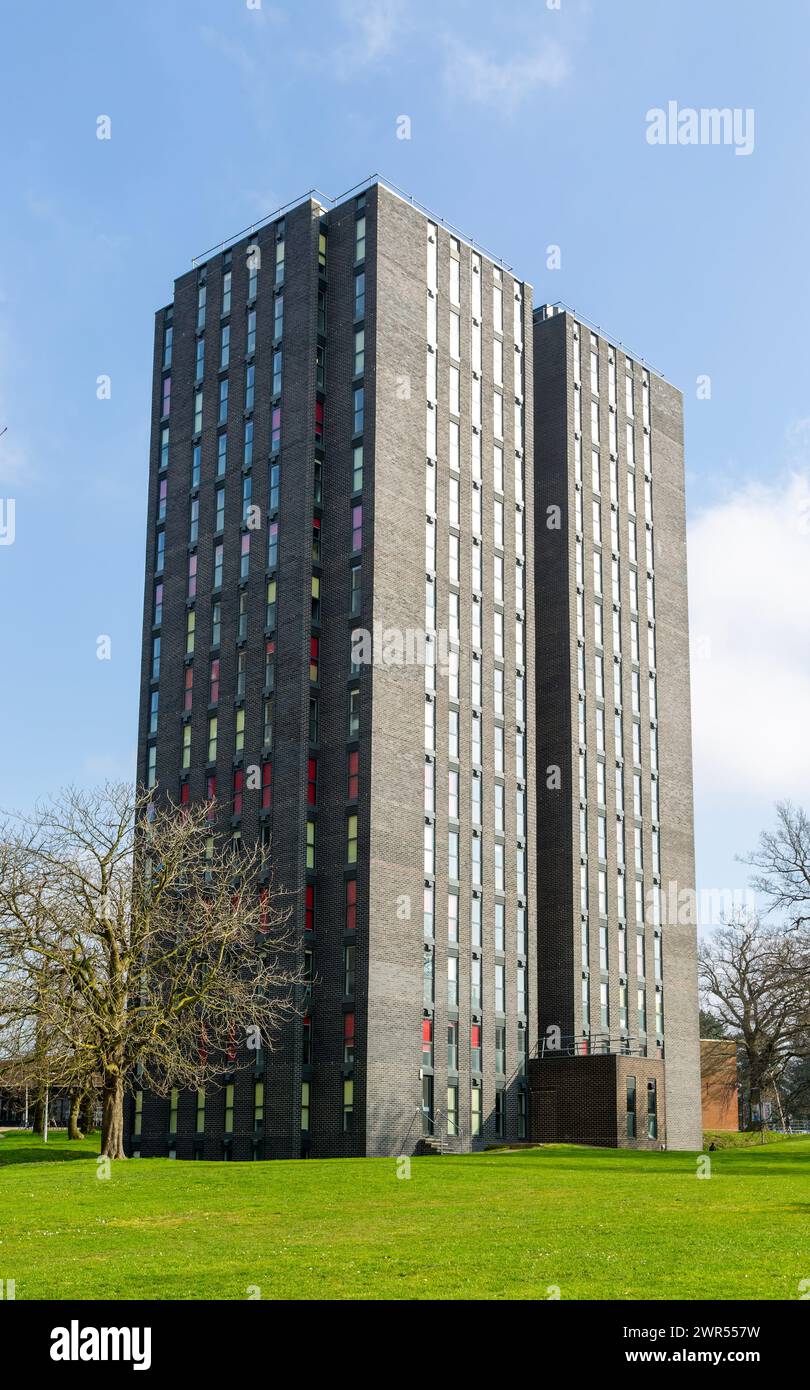 Hochhäuser, South Towers, University of Essex, Colchester, Essex, England, Großbritannien Stockfoto