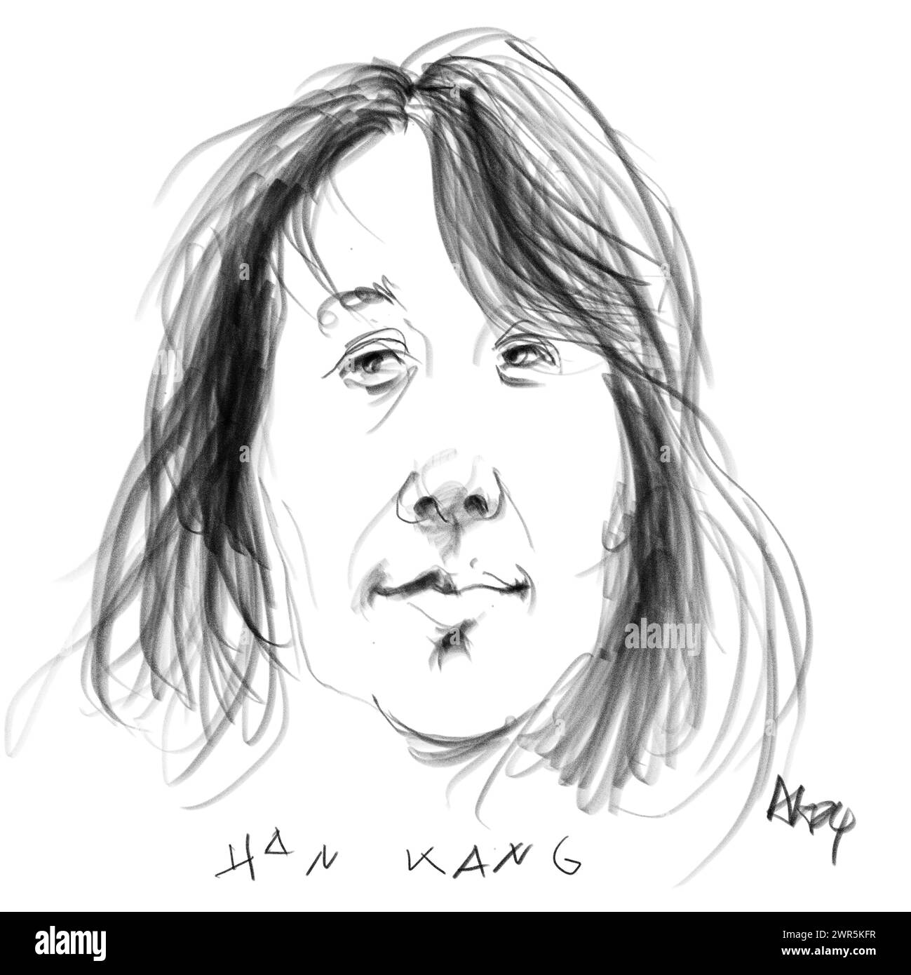 Porträt des Autors Han Kang Stockfoto