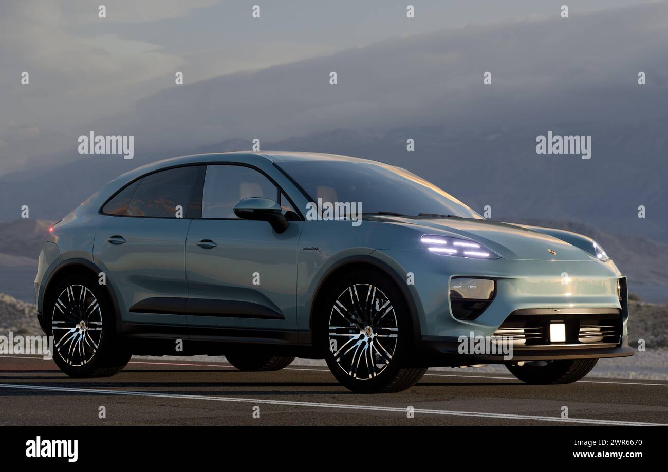 Porsche Macan – Der Meistverkaufte Porsche Goes Electric Stockfoto