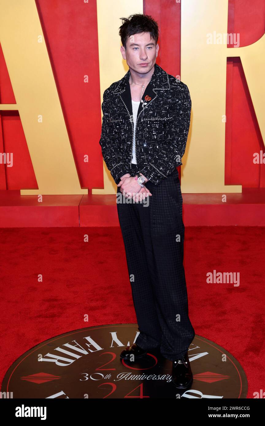 Ezra Miller bei der Vanity Fair Oscar Party 2024 anlässlich der 96. Oscar-Verleihung im Wallis Annenberg Center for the Performing Arts. Beverly Hills, 10.03.2024 Stockfoto