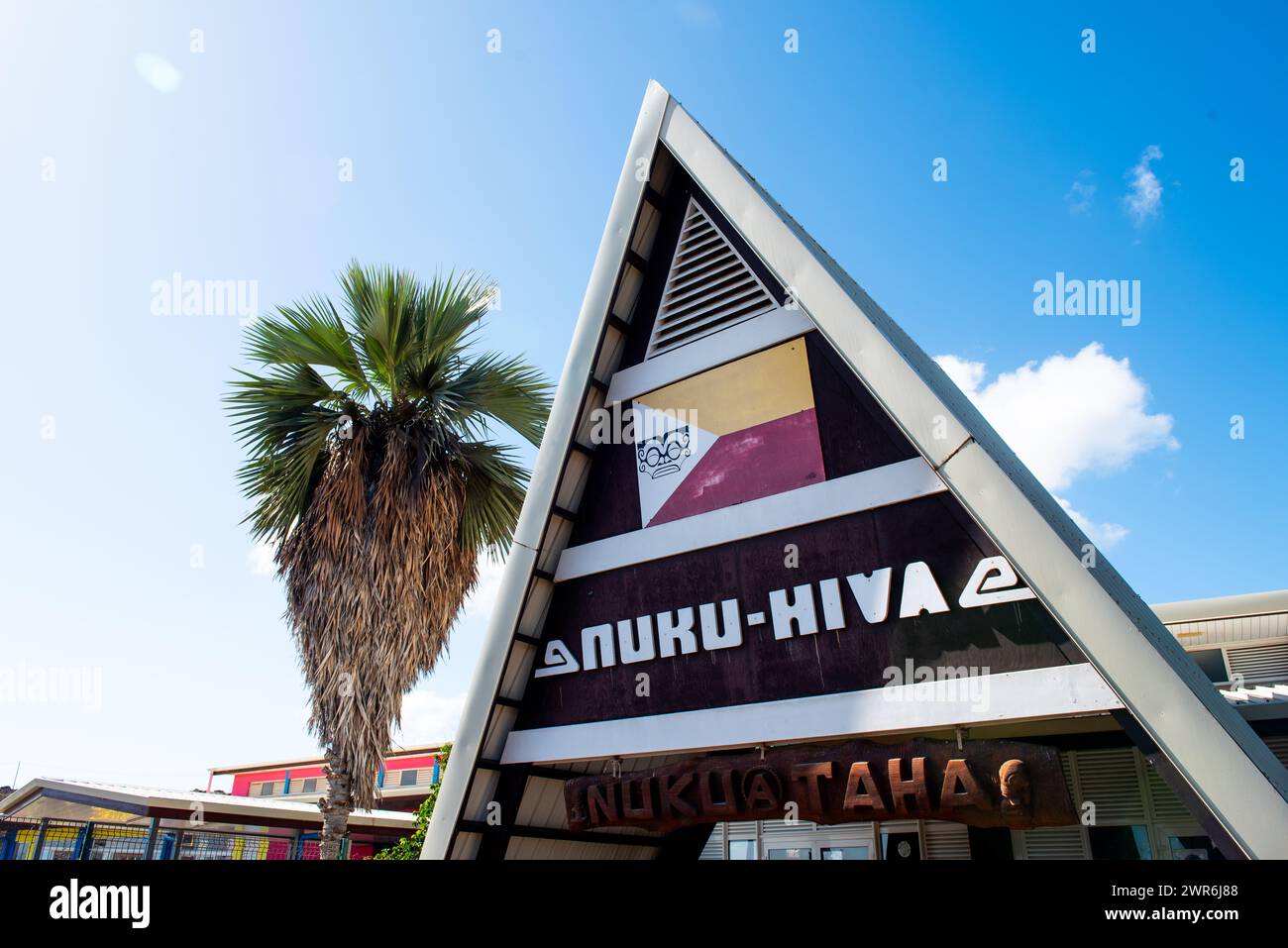 Flughafen Nuku Hiva, Marquesa-Inseln, Französisch-Polynesien Stockfoto