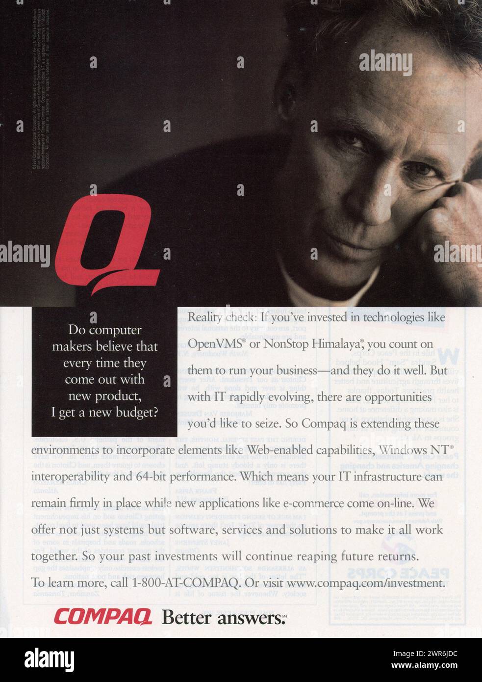 Vintage 'Time' Magazin, 22. Februar 1999, Anzeige, USA Stockfoto